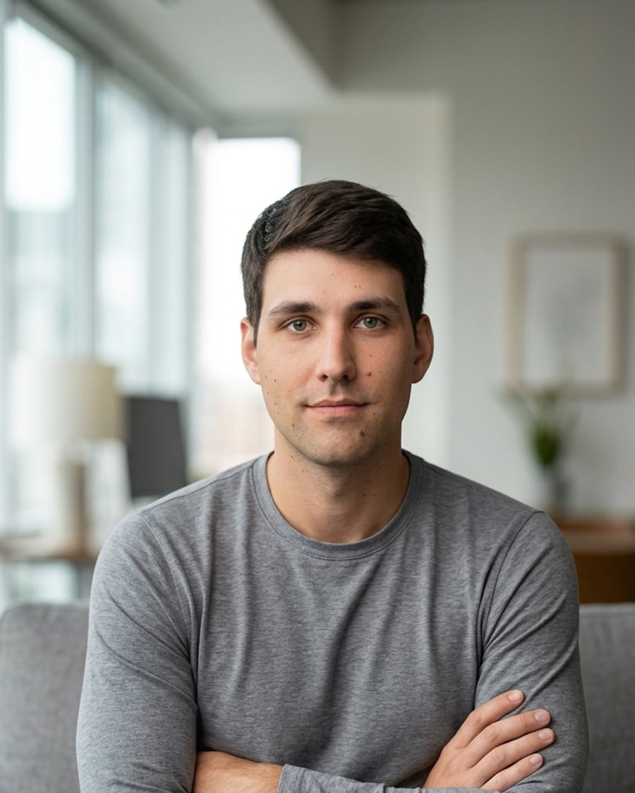 Kelan Bomar at home in Marin County